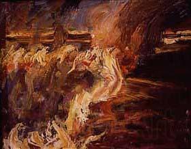 Akseli Gallen-Kallela The Veldt Ablaze at Ukamba Germany oil painting art